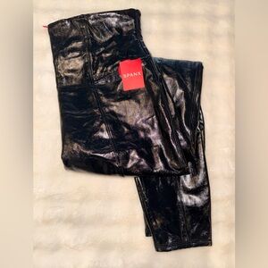 SPANX - Patent Faux Leather Black Leggings